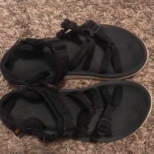 Black Teva sandals